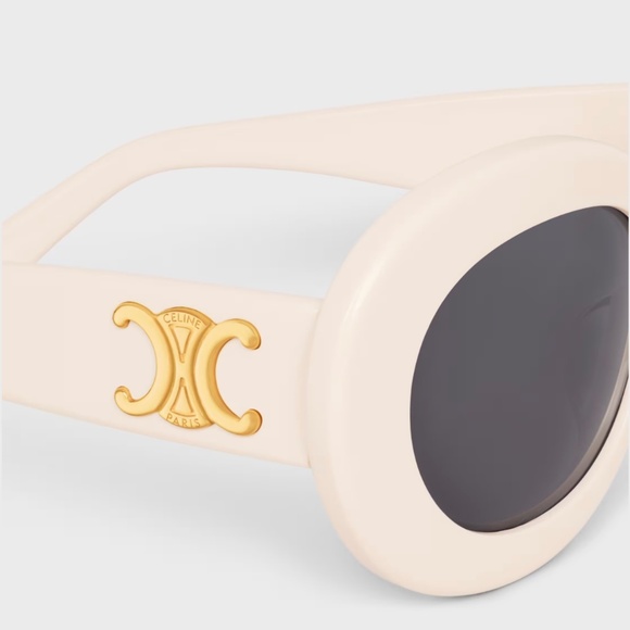 CELINE Triomphe Oval Sunglasses 53-22-145 Blonde Smoke - Picture 2 of 16